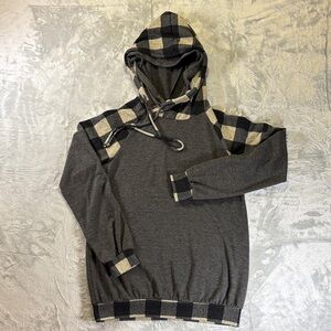 Lovely Melody Charcoal Knit Hoodie